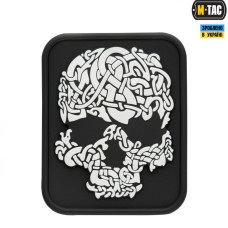 M-Tac нашивка Viking Skull PVC Black/White