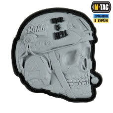 M-Tac нашивка War is Hell 3D PVC Grey
