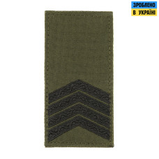 M-Tac погон МО Старший сержант (4 лычки) на липучке олива