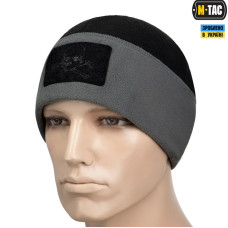M-Tac шапка Watch Cap фліс/сітка Pirate Skull Windblock 380 чорно-сіра