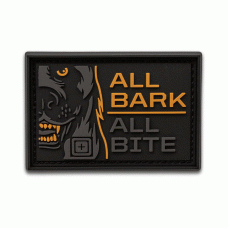 Нашивка 5.11 All Bark Zoom Patch (Black), 5.11 ®