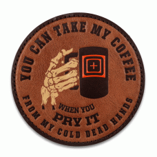 Нашивка 5.11 Tactical Cold Dead Hands Coffee Leather Patch