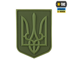 Нашивка герб України PVC великий олива