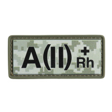 Нашивка группа крови A(II) Rh(+) PVC 25х60 MM14