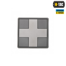 Нашивка Medic Cross Square PVC Grey