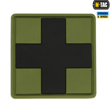 Нашивка Medic Cross Square PVC Olive/Black