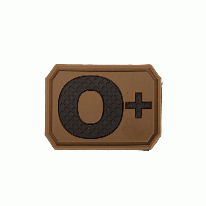 Нашивка на липучці Sturm Mil-Tec Blood Type Patch 0 Positive PVC 3D (Dark Coyote), Sturm Mil-Tec®