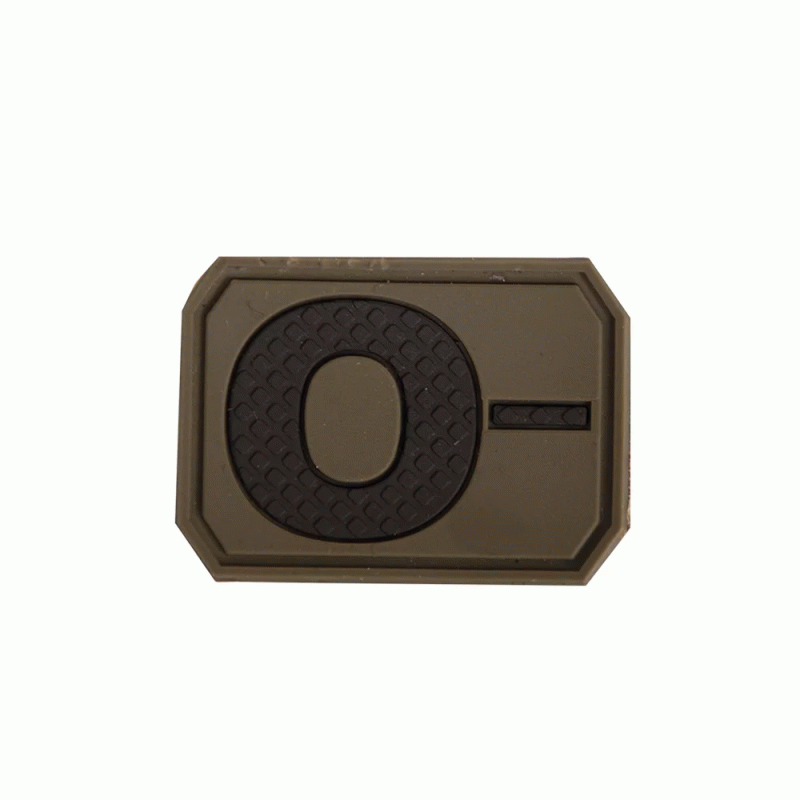 Нашивка на липучке Sturm Mil-Tec Blood Type Patch 0 Negative PVC 3D (Olive)