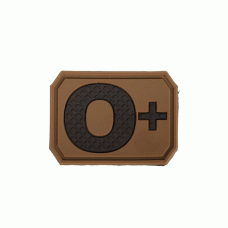 Нашивка на липучці Sturm Mil-Tec Blood Type Patch 0 Positive PVC 3D (Dark Coyote)