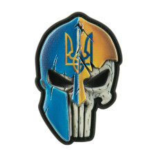 Нашивка Punisher Sparta PVC тризуб жовто-блакитний