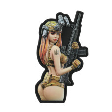 Нашивка Tactical girl №8 Тризуб PVC