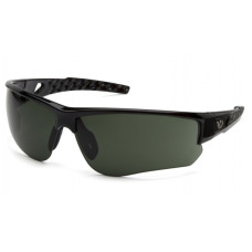 Очки защитные открытые Venture Gear Atwater (forest gray) Anti-Fog, серо-зеленые в серебристой оправе