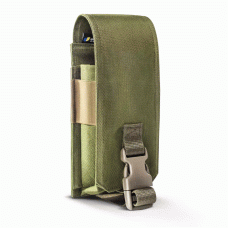Подсумок закрытый с клапаном для двух магазинов АК/М16 на застёжке Olive