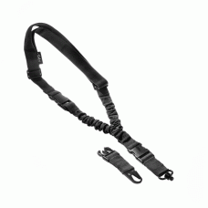 Ремінь збройовий одноточковий еластичний MAX (антабка+карабін) (Black)