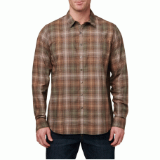 Сорочка тактична 5.11 Tactical Igor Plaid Long Sleeve Shirt Umber Brown Plaid