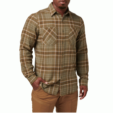 Рубашка тактическая 5.11 Tactical® Silverwood Flannel Plaid Long Sleeve Shirt Tank Green Plaid