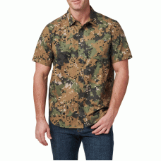 Рубашка тактическая 5.11 Tactical® Wyatt Print Short Sleeve Shirt Sage Green Canopy Camo