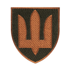 Шеврон Мед. Служба тризуб кольоровий