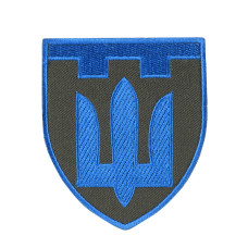 Шеврон Територіальна оборона олива/синій