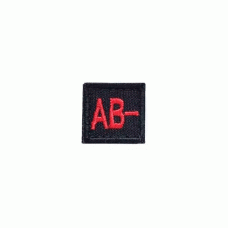 Шеврон вишитий група крові квадратний AB (IV) Rh- (Black), Другие