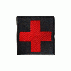 Шеврон вишитий Медичний хрест (8х8см) (Black), Другие