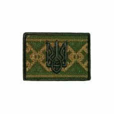 Шеврон вишитий Прапор вишиванка (олива) (Olive)