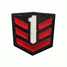 Шеврон вишитий Prof1group logo на липучці (Red), Другие