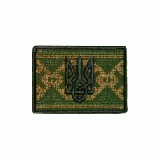 Шеврон вышитый Флаг вышиванка (олива) Olive