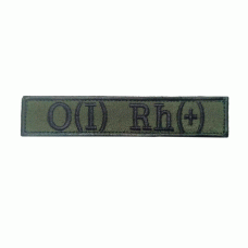 Шеврон вышитый группа крови O (I) Rh+ Olive