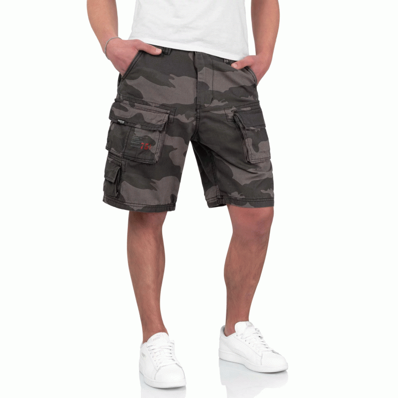 Шорты SURPLUS TROOPER SHORTS (Black camo), Surplus Raw Vintage®