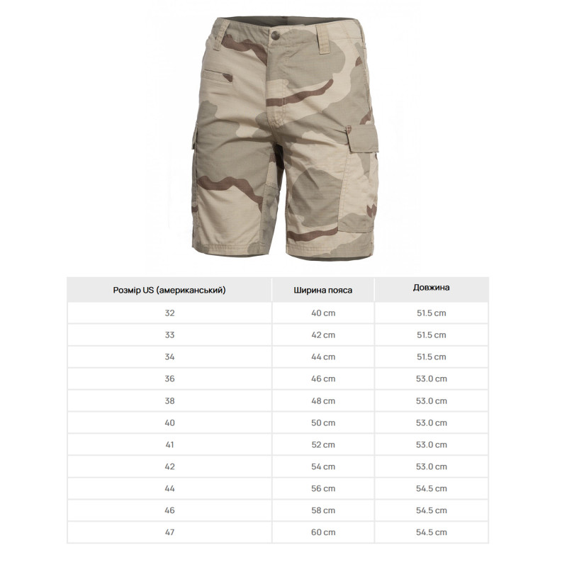 Шорты тактические Pentagon BDU 2.0 Desert Camo 38"