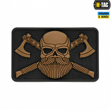 M-Tac нашивка Bearded Skull 3D PVC Black/Coyote (сорт 2)