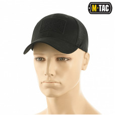 M-Tac бейсболка с липучкой и сеткой Black