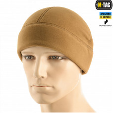 M-Tac шапка Watch Cap Premium (плоский шов) фліс (343г/м2) Coyote