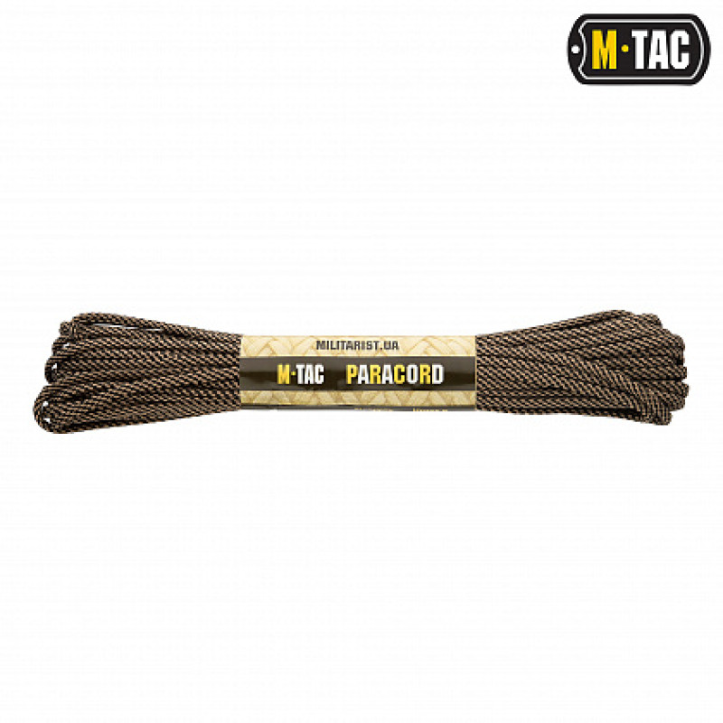 M-Tac паракорд 550 type III Black/Tan Stairs 15м