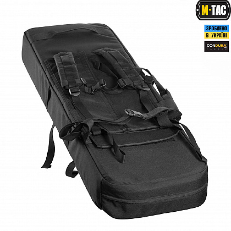 M-Tac чохол для зброї Elite 100 см. (2 відділення) з лямками Black