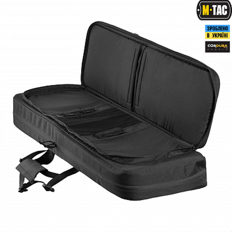 M-Tac чохол для зброї Elite 100 см. (2 відділення) з лямками Black