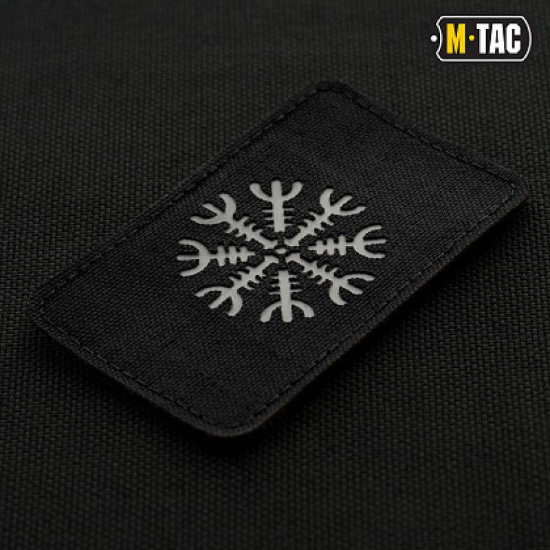 M-Tac нашивка Шлем Ужаса горизонтальная Laser Cut Black/Grey