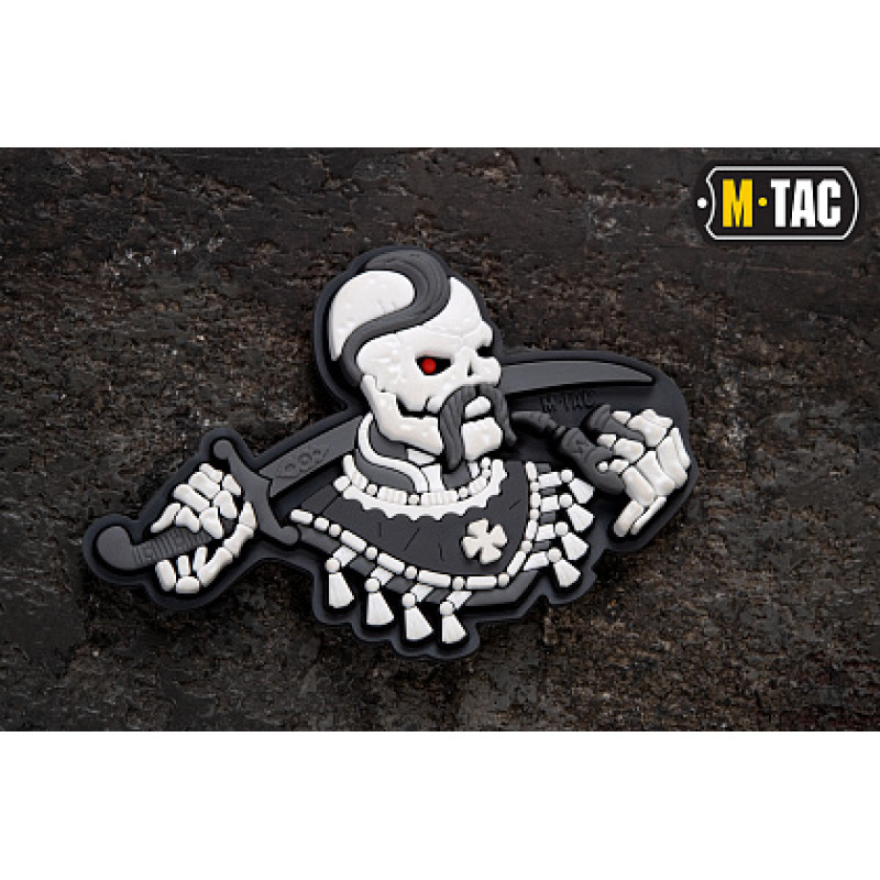 M-Tac нашивка Більше разів не вмирати 3D PVC Grey/White