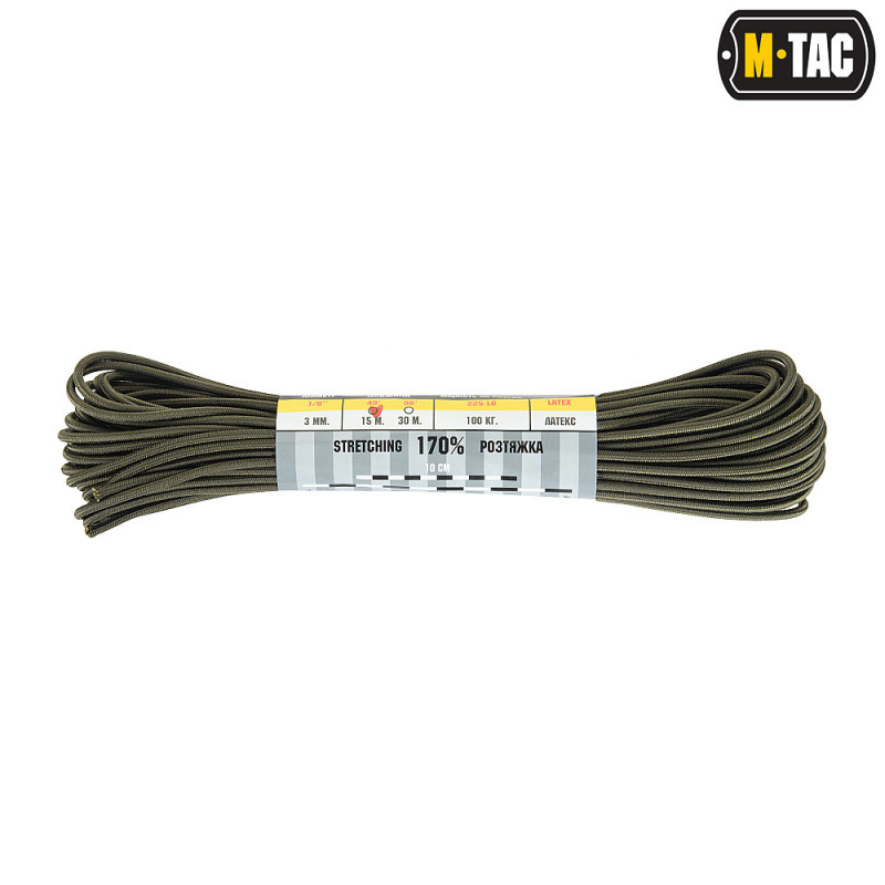 M-Tac паракорд Shock-Cord 3 mm OD Green 15м