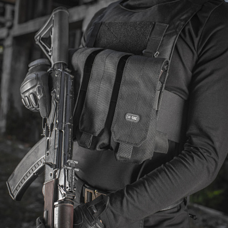 M-Tac подсумок для АК закрытый двойной Black