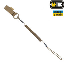 M-Tac шнур страховочный Medium комбинированый с D-кольцом койот