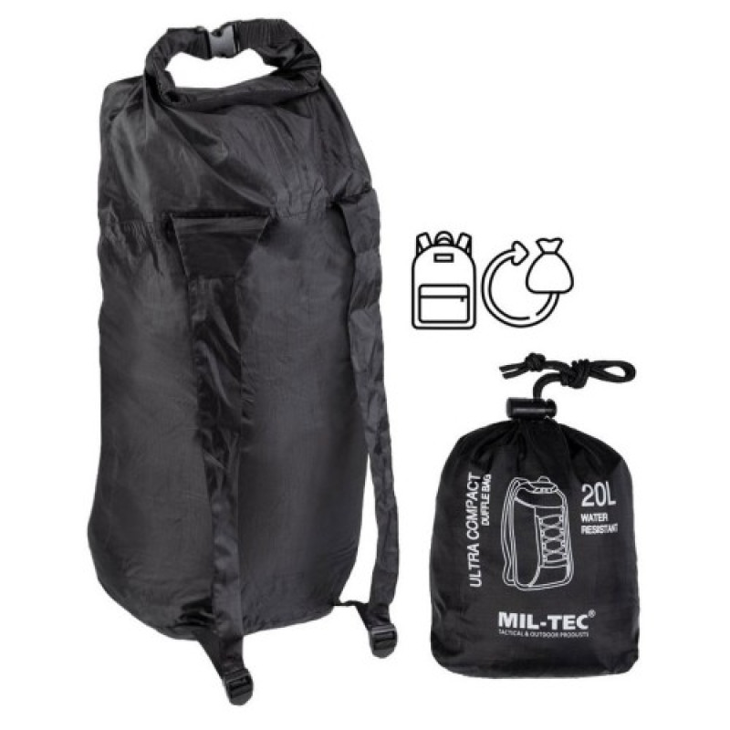 Баул Sturm Mil-Tec Duffle Bag Ultra 20L Compact Black