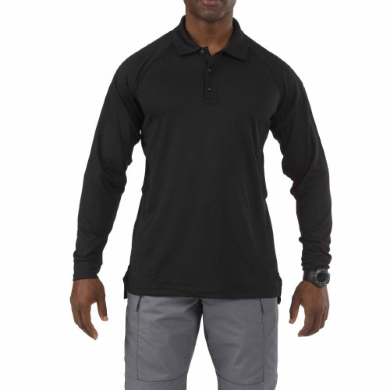 Футболка Поло з довгим рукавом 5.11 Tactical Perfomance Long Sleeve Polo, Black