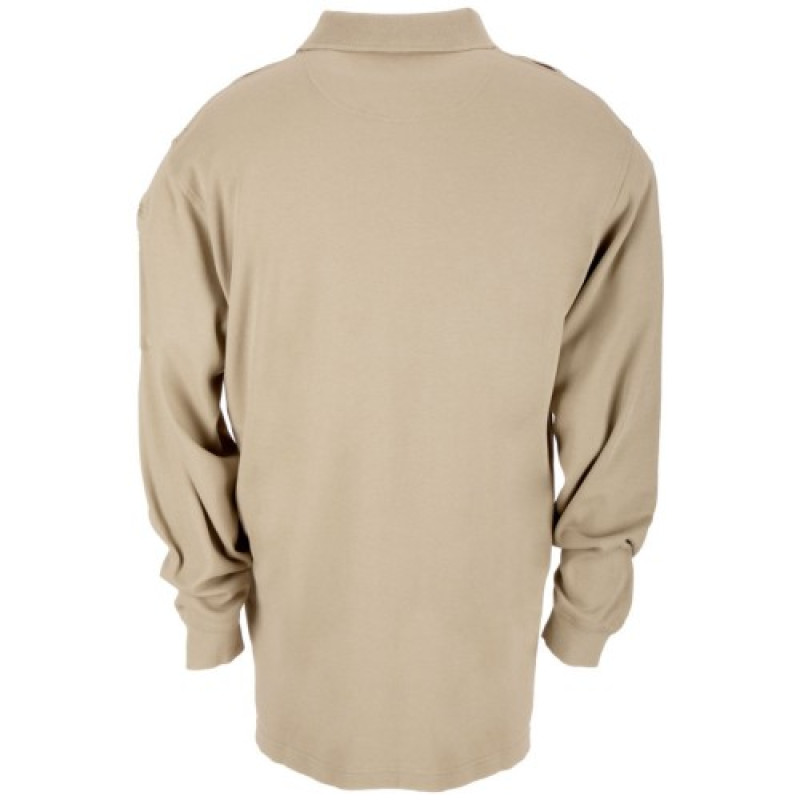 Футболка Поло тактическая с длинным рукавом 5.11 Tactical Professional Polo - Long Sleeve, Silver Tan