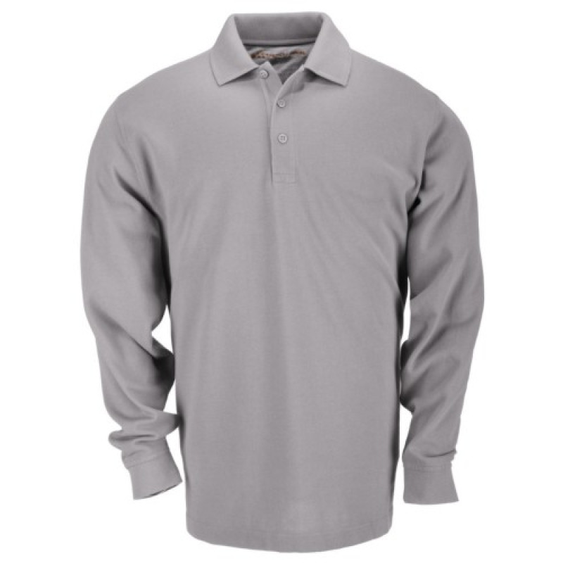 Футболка Поло тактическая с длинным рукавом 5.11 Tactical Professional Polo - Long Sleeve, Silver Tan
