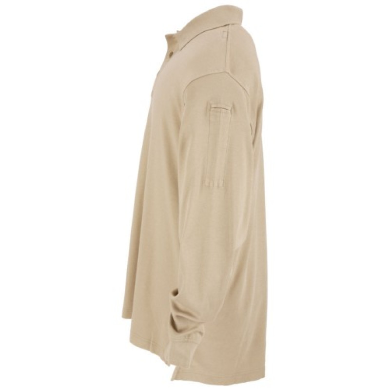 Футболка Поло тактическая с длинным рукавом 5.11 Tactical Professional Polo - Long Sleeve, Silver Tan