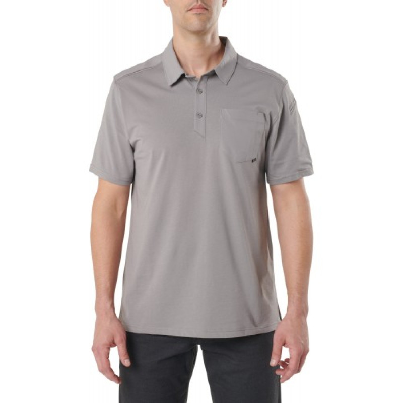 Футболка поло тактична з коротким рукавом 5.11 AXIS SHORT SLEEVE POLO, Lunar