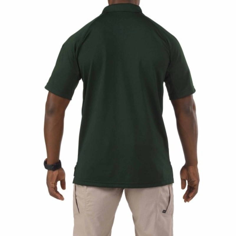 Футболка чоловіча поло тактична з коротким рукавом 5.11 Performance Polo - Short Sleeve, Synthetic Knit, L.E. Green