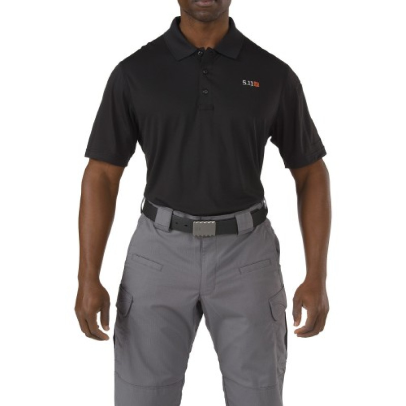 Футболка поло тактична з коротким рукавом 5.11 Pinnacle Short Sleeve Polo, Black